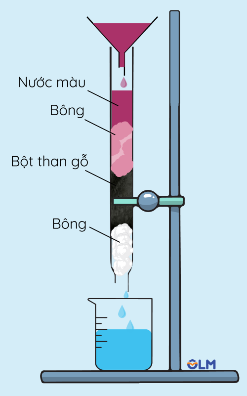 Tính hấp phụ của than gỗ, olm